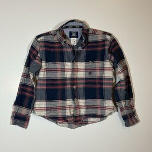 Twenty x The Wrangler Jeans Co. Boys Size Small 5-6 Blue & Red Plaid Button Up